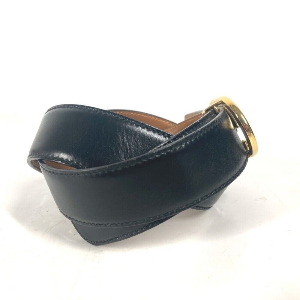 GUCCI 036・519・2964 vintage GG logo buckle Accessories belt Black/GoldHar... - Picture 14 of 16